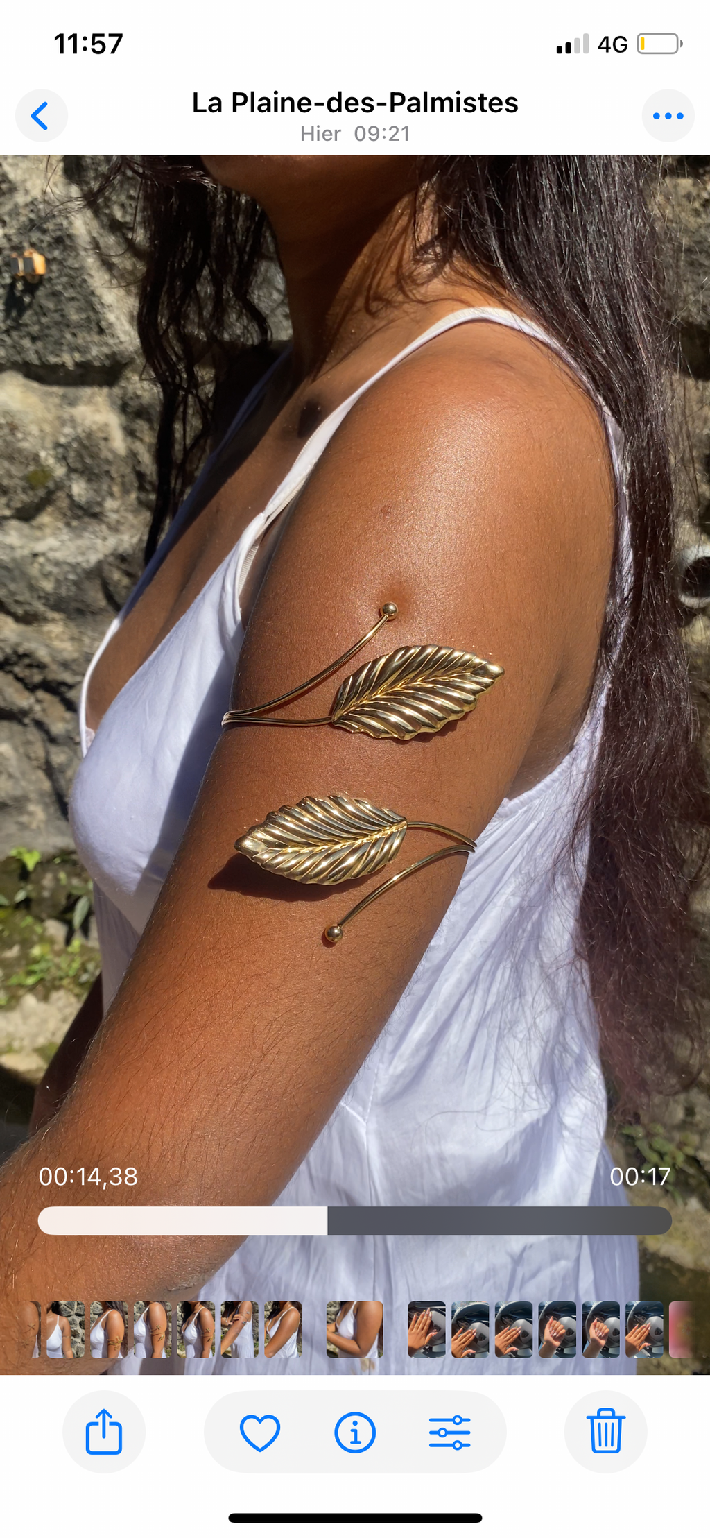 Étreinte dorée ( Bracelet de bras )